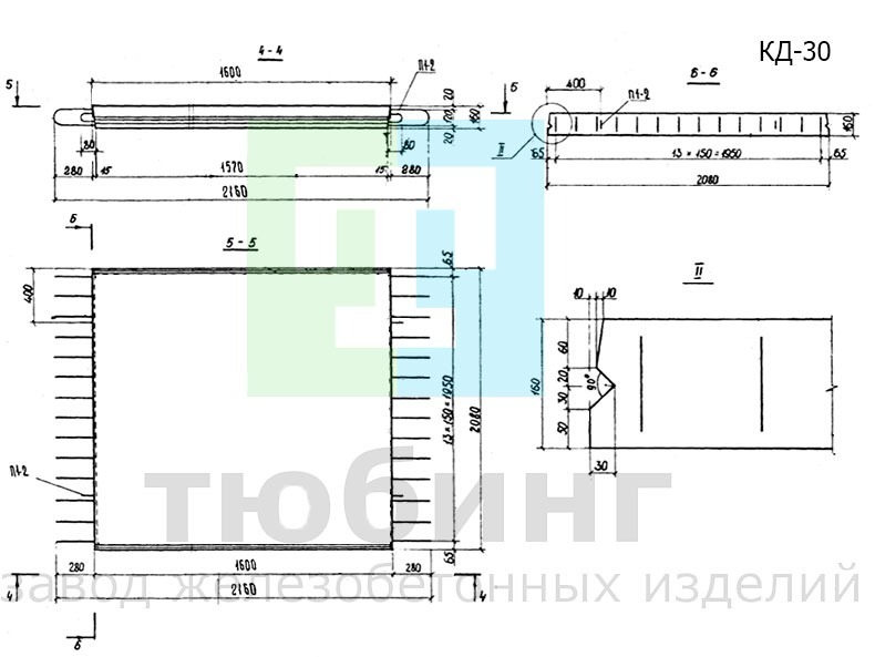 Коллекторная плита днища КД-30 по серии РК 1101-87