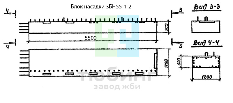 Блок насадки 3БН55-1-2 по серии 3.503.1-79 вып.2