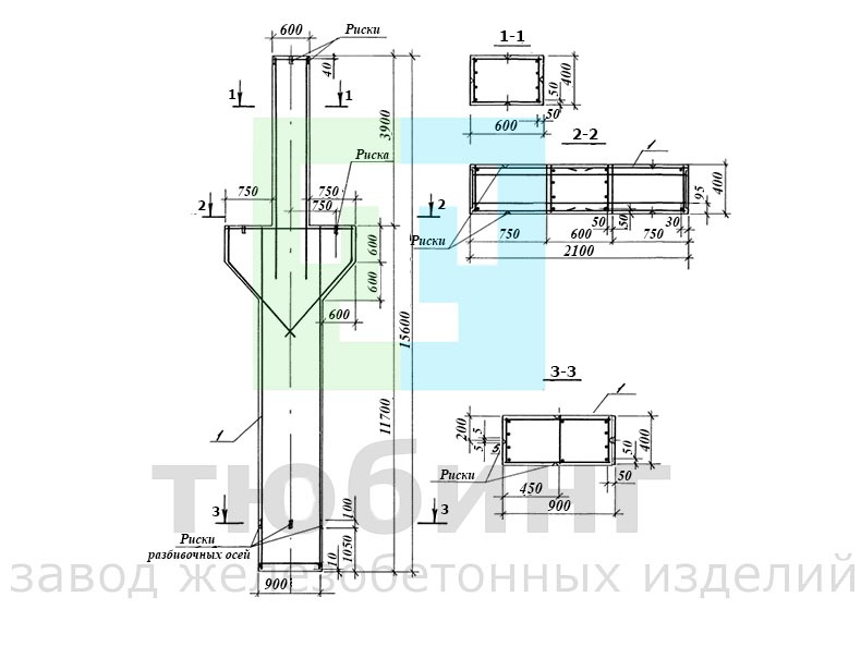 Колонна 8К144-8...46 по серии 1.424.1-5, выпуск 2