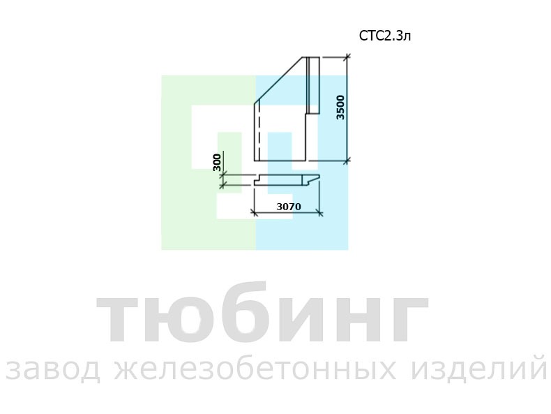 Стенка откосная СТС2.3л по шифру 2338 вып.1 Стенка откосная СТС2.3л по шифру 2338 вып.1