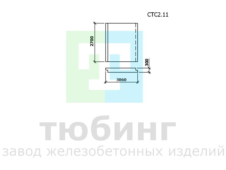 Стенка откосная СТС2.11 по шифру 2338 вып.1