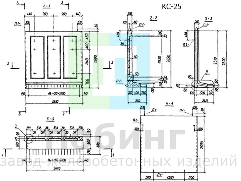 Коллекторный стеновой блок КС-25 по серии РК 1101-87