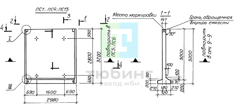 Панель стеновая консольная ПСП30-К15-К