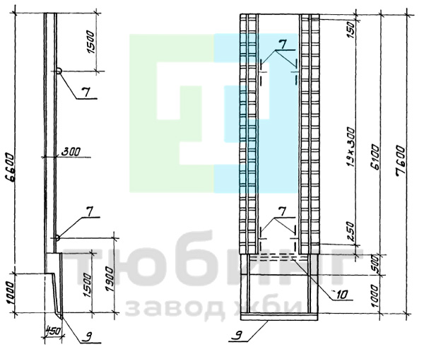 Панель стеновая 2ПС66-5к по серии 3.902.1-12, вып.1