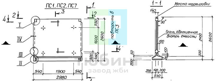 Панель стеновая консольная ПСП24-К5-Ш